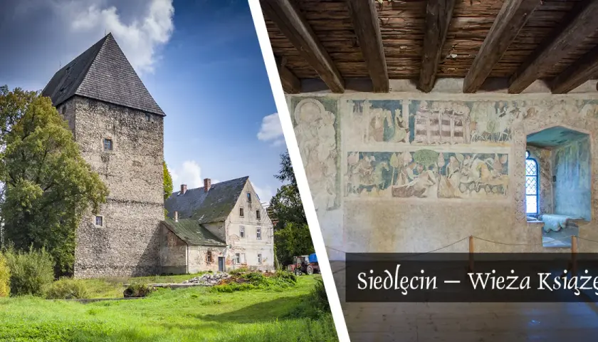 Siedlęcin: Wieża książęca ze średniowiecznymi malowidłami
